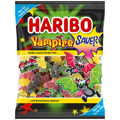 Bonbon Vampire acidulé - Chauve-souris Haribo - 175g