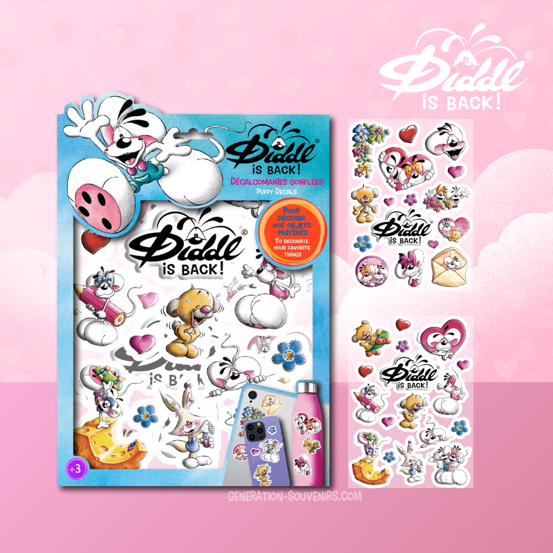 Pendentif + Stickers Diddl/Diddlina – Pour Smartphone – Neuf Sous Blister