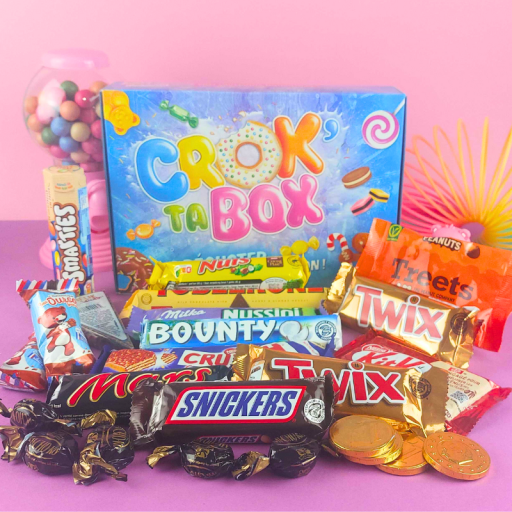 Boîte de chocolats rétro des années 80 - Crok' Ta Box