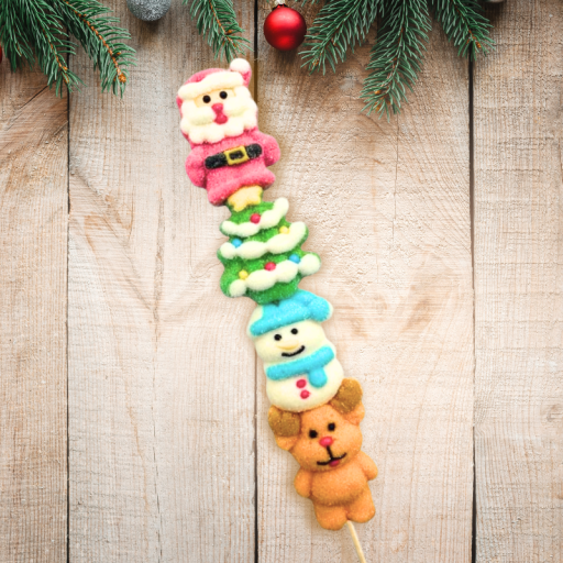 Brochette de guimauves de Noël
