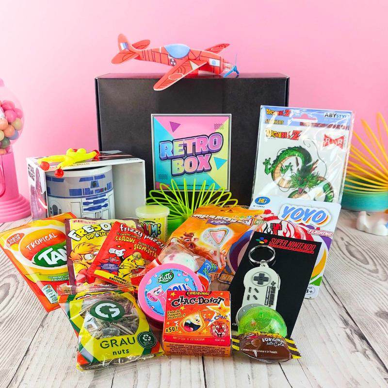 Rétro Box - 100% Homme - Coffret cadeau années 80 et 90 - Génération Souvenirs