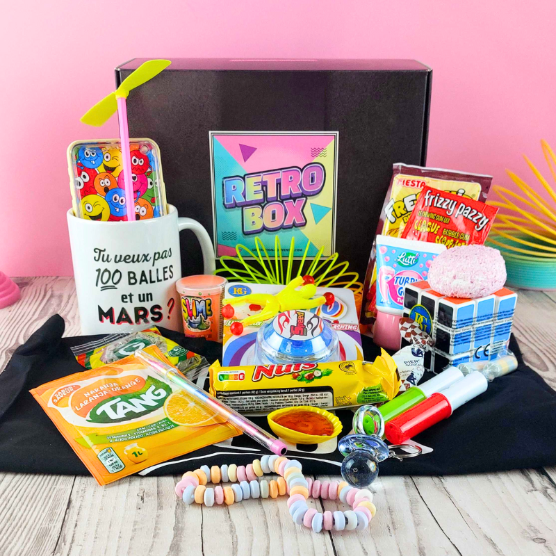 Rétro Box - Nos Souvenirs d'enfance - Coffret cadeau années 80 et 90 - Génération Souvenirs