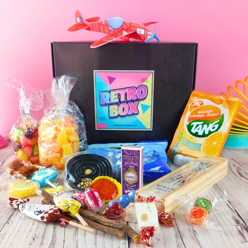 Boîte à souvenirs des années 60 et 70 - Coffret cadeau souvenirs