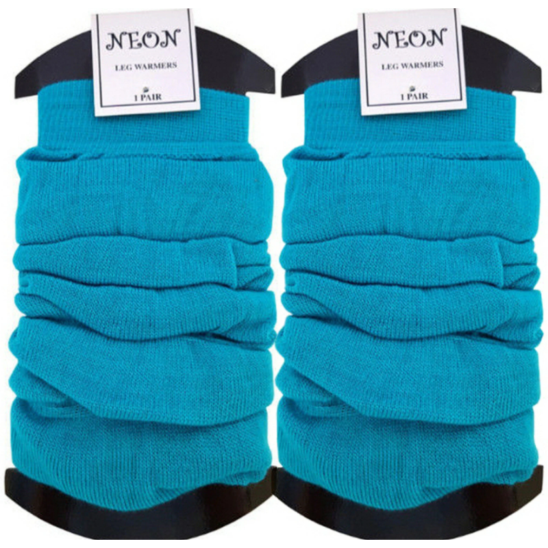 Leg Warmers : jambières fines bleu fluo