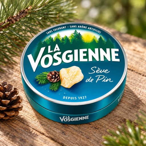 Boîte métallique de pastilles La Vosgienne Sève de Pin