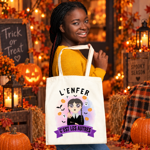 Tote bag Halloween - L'enfer c'est les autres