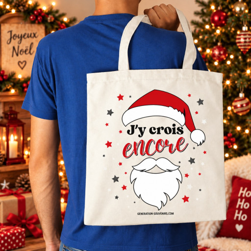 Sac cabas Noël - J'y crois encore
