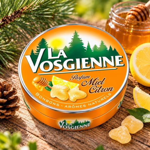 Pastille La Vosgienne Miel citron - Boîte métal