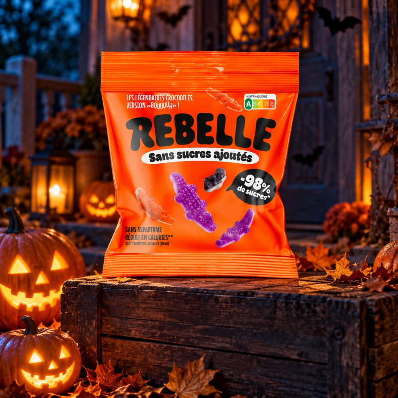 Bonbons crocodiles Halloween sans sucres ajoutés – Rebelle