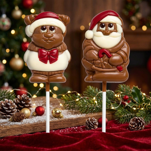 Sucette chocolat de Noël