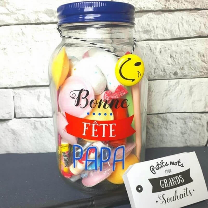 Bocal à souhaits gourmand fête des pères