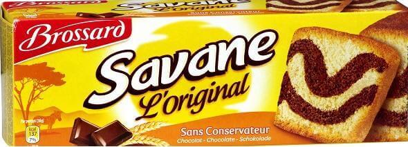 BROSSARD Savane gâteaux classique marbré au chocolat Lot de 2